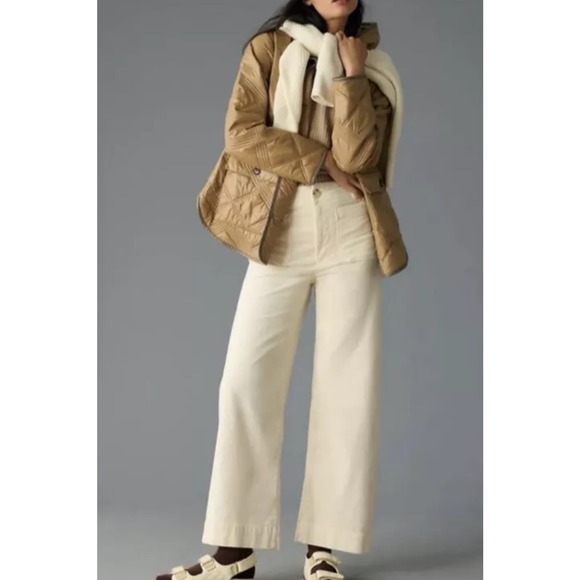 NWT Maeve Colette Wide-Leg Corduroy Cream Pants-Size 30 waist - Picture 1 of 5